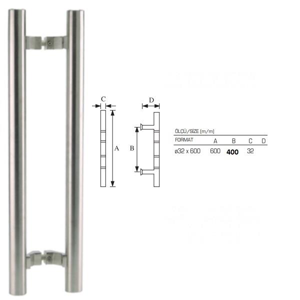 EGE STAR PASLANMAZ H KOL 60 CM 600-400-32 MM